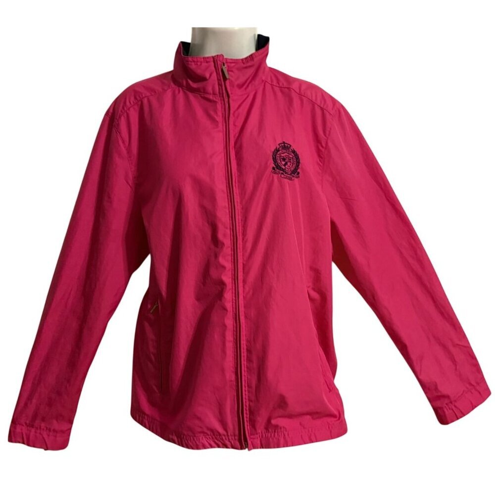 Ralph Lauren Active‎ Windbreaker Jacket XL Pink Lightweight Nylon Coat
